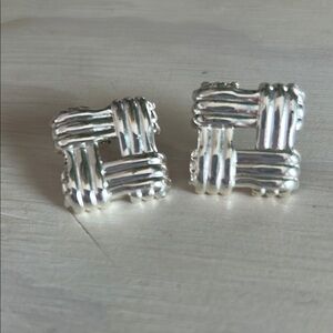 Silver Geometric Earrings